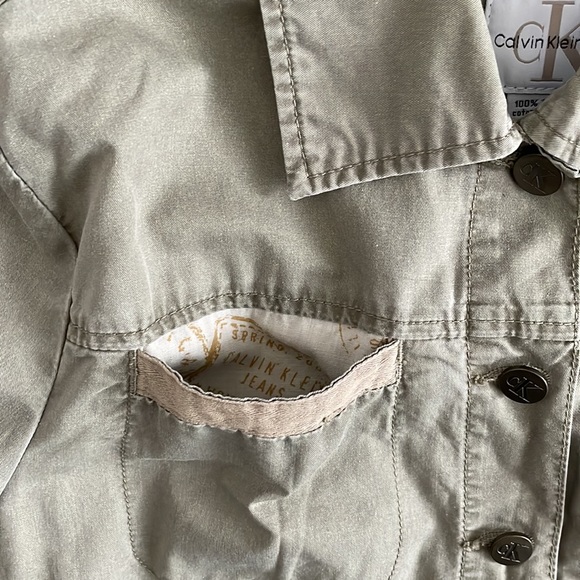 Vintage 90s Calvin Klein Jeans Cotton Shacket Shirt Jacket - Picture 15 of 17